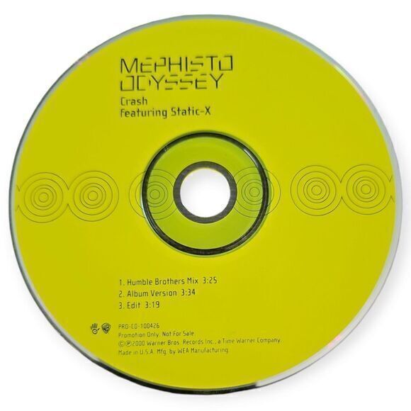 Mephisto Odyssey – Crash featuring Static-X [2000 Promotional CD Single]‎ - Picture 3 of 3